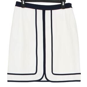 NWT J McLaughlin Skirt Preppy Coastal Country Club Minimalist Tennis White 4